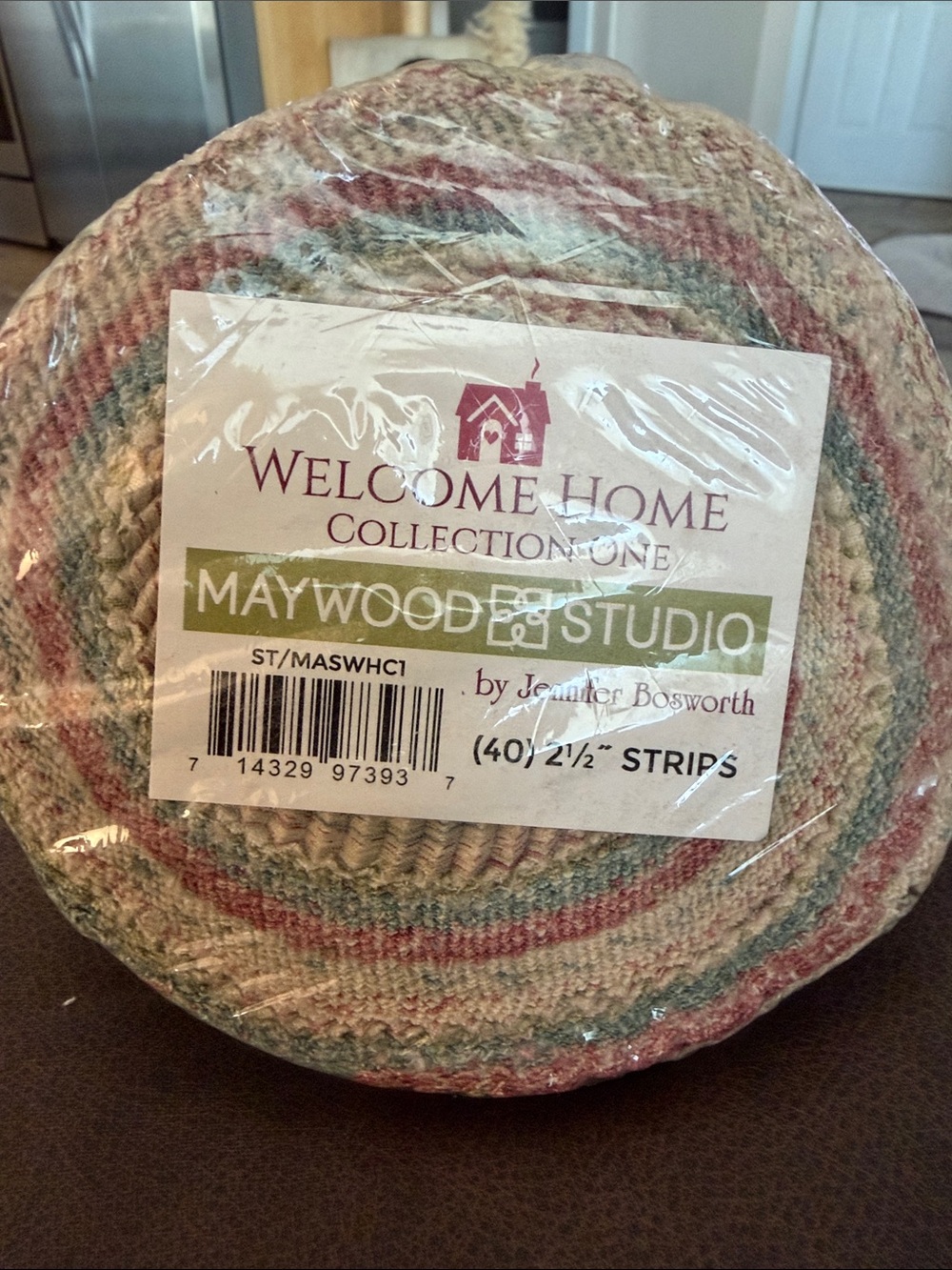 Studio Welcome Home Braided Rug Roll in Cream, Pink and Green